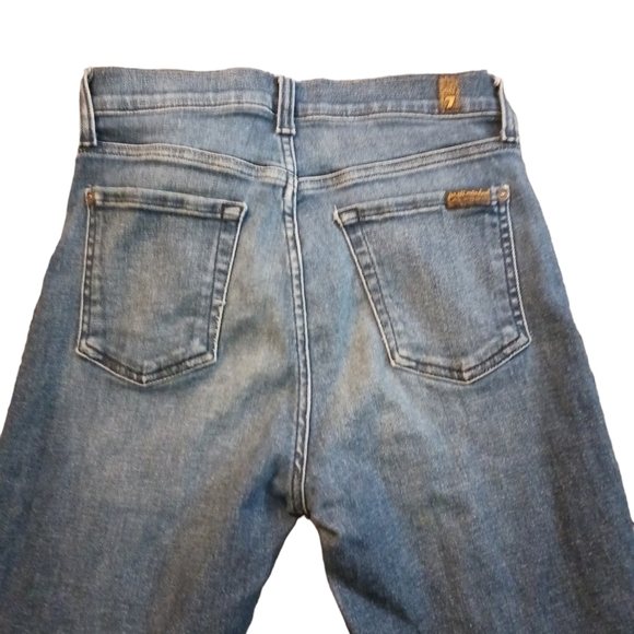 7 For All Mankind Jeans Guinevere High Waist Ankle Jeans - Picture 5 of 9